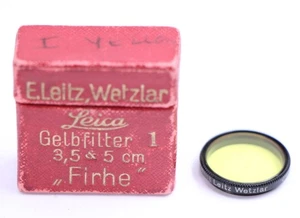 Leitz Leica FIRHE No. 1 filtro atornillable amarillo claro para lente Elmar 35, 50 mm 5 cm - Imagen 1 de 2