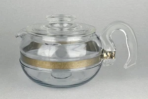 Vintage PYREX Flameware 6-Cup Glass Coffee Teapot with Lid – Model 8446-B - Picture 1 of 13