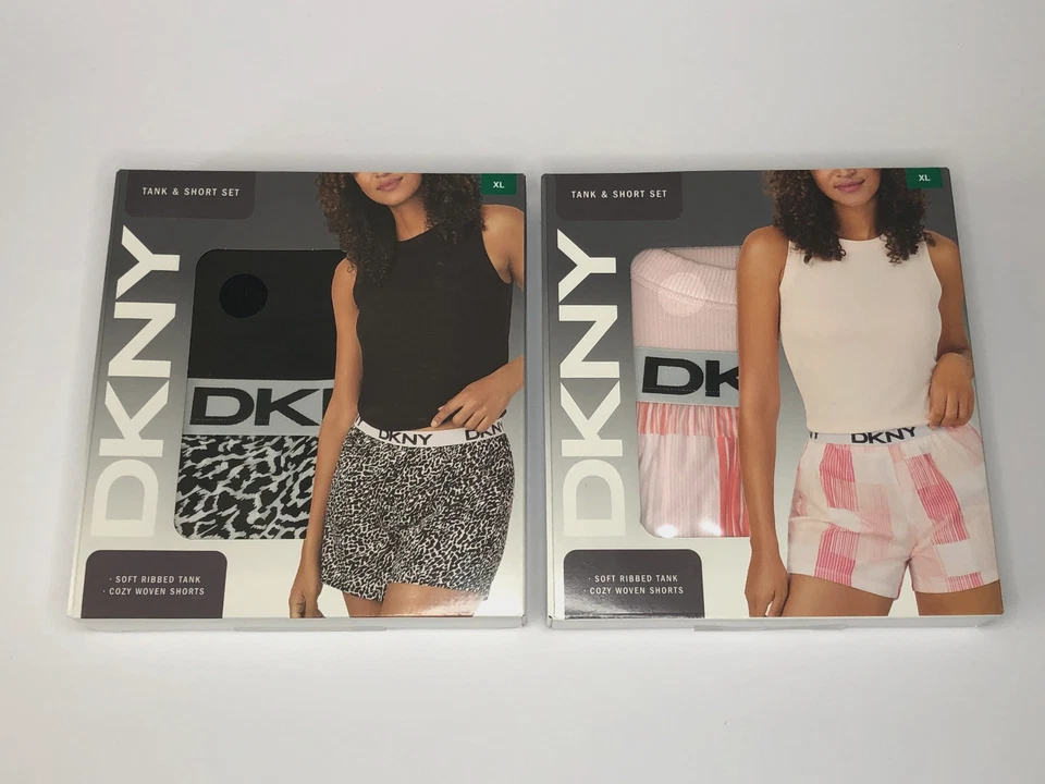 DKNY Women s 2 Piece Soft Cozy Tank & Short Set Size XL