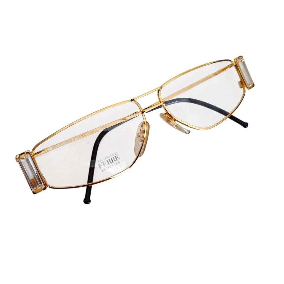  Cuadro vintage NOS Italia GIANFRANCO FERRÉ Mod. Gafas de moda GFF 24 doradas GP  Foto 1 de 4