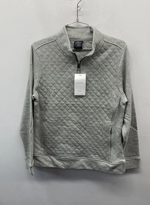 Pullover Charles River Apparel para mujer gris jaspeado Franconia acolchado 1/4 cremallera S Foto 1 de 4