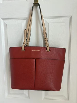 Bolso de Mano Michael Kors Bedford Mediano Superior Bolsillo con Cremallera Cuero Foto 1 de 4