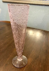 Gorgeous, Pink, Tapered Champagne/Wine Bubble Glass Likely Vintage. Good Cond. - Picture 1 of 8
