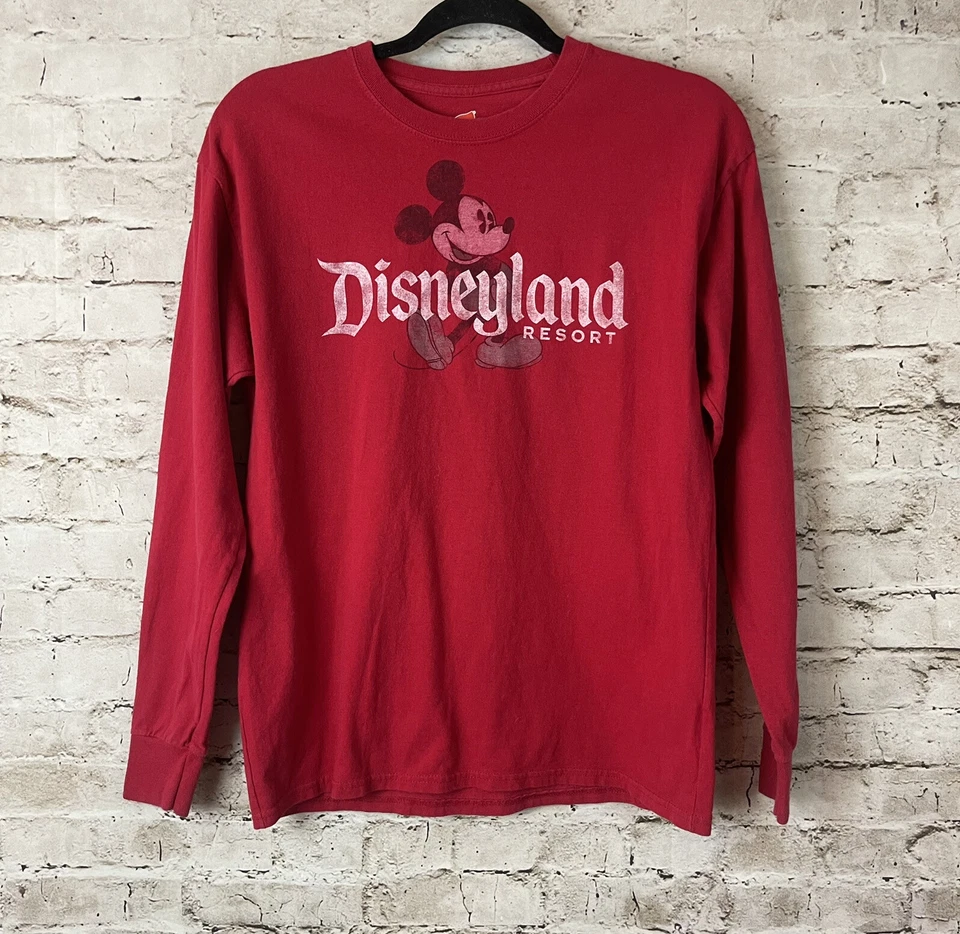 Молодежная футболка Disneyland Resort YXL красно-белая с длинным рукавом Mickey Mouse Disney - Изображение 1 из 4