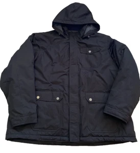 Swiss Tech Jacket Mens Size 2XL 50-52 Rich Black Ski Parka Hooded Winter Coat - Picture 1 of 17