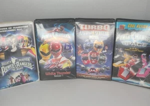Mighty Morphin Power Rangers VHS Tape Lot Of 4 Power Ranger movies Free Shipping - Foto 1 di 9