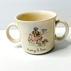 Humphrey B Bear Two-Handled Ceramic Mug Cup Vintage 1983 Collectable - Picture 1 of 8