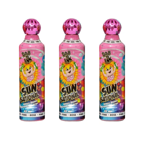 12 Pack of Sun Sational Pink Bingo Dabbers Dauber Marker 43ml Shiny Bottle - Image 1 of 1