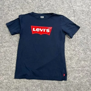 Levi's T-Shirt Boy's Size Large Blue Short Sleeves Stretch Crew Neck Pullover - Picture 1 of 5
