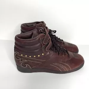 Vintage Reebok Freestyle Cowgirl High Top Double Strap Studded Sneakers Sz 6 - Bild 1 von 9