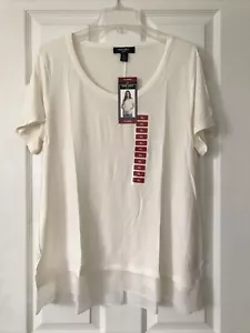 Prenda para mujer Nine West manga corta Emmy color prístino/talla XL nueva con etiquetas - Imagen 1 de 12