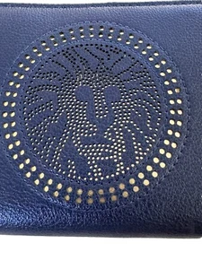 Anne Klein Navy Blue Leo Legacy VII SLG Wristlet Wallet Lion Logo - Bild 1 von 16
