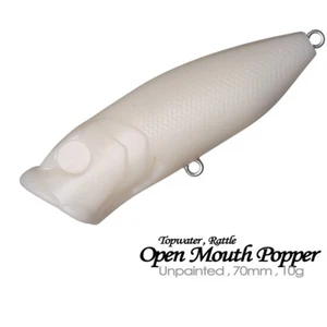 20PCS 7CM 10G Topwater Rattle Popper Handmade Unpainted Bait Blank Fishing Lure - Picture 1 of 11