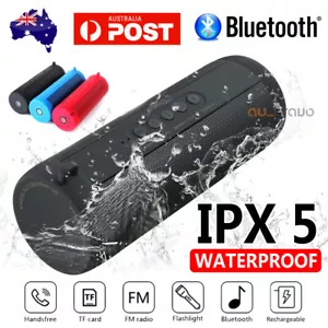 Portable Wireless Bluetooth Stereo Music Waterproof Speaker for iPhone Samsung - Picture 1 of 10