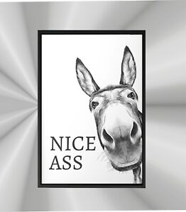 Donkey Nice Ass Bathroom Poster