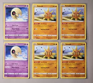 2x Lunatone 062/159 & 4x Solrock 069/159 Pokemon card Crown Zenith uncommon NM - Bild 1 von 1