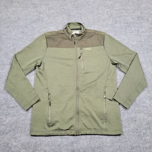 Orvis Jacket Mens Small Green Zip Pockets Coat Fleece Fly Fishing Windbreaker - Picture 1 of 13