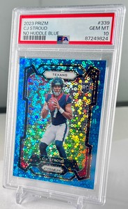 2023 Prizm No Huddle CJ Stroud Blue Disco RC /95  PSA 10 GEM MINT TEXANS ROY