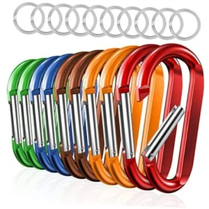 3" Carabiner Clip Keychain, D Ring Caribeaner Clip, Key Clip Multicolor - Picture 1 of 7