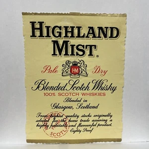 Highland Mist Blended Scotch Whisky Glasgow, Scotland Label - Picture 1 of 2