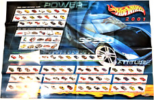 HOT WHEELS - 2001 Fold-Out  Poster - Complete Line of 2001 Cars