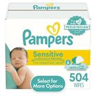 Pampers+Sensitive+Baby+Wipes+6X+Flip-Top+Pack+504+Wipes