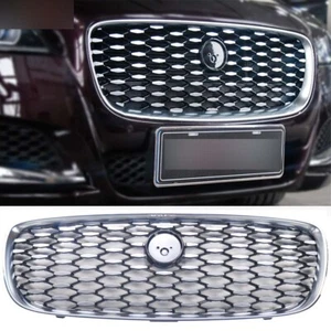 Fits Jaguar F-PACE fpace 2016-2019 XFL Silver CHROME SURROUND Front Grille Grill - Picture 1 of 10