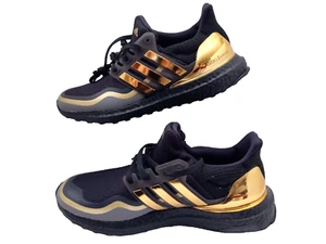 Adidas UltraBoost Laufschuhe Metallic Gold Schwarz EG8102 Herren (große Kinder) Größe 5 - Bild 1 von 8