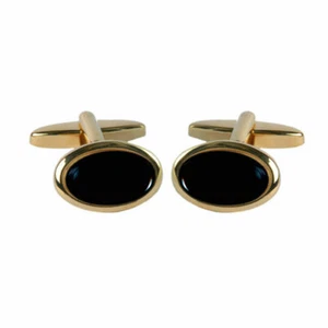 Oval Onyx Cufflinks by Dalaco DALACO_90254 - Picture 1 of 1