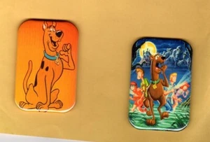 SCOOBY DOO  2  MAGNETS OR BUTTONS, PINBACK 2"X3" W/ ROUNDED CORNER - Picture 1 of 5