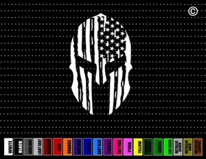 Spartan Helmet #1 American Flag Molon Labe NRA Car Sticker Window Vinyl Decal - Bild 1 von 1
