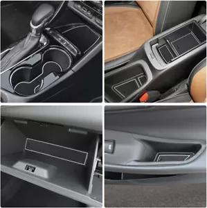 White Console Rubber Liner Mat Cup Holder Door Pocket Pad Fits 20-24 Encore GX - Picture 1 of 8
