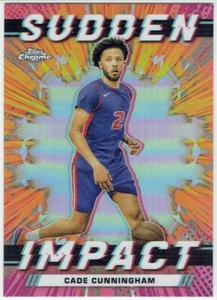 2024 #SI-13 Cade Cunningham Topps Chrome Basketball Sudden Impact - Picture 1 of 2