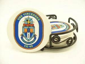 USS VINCENNS CG 49 Untersetzer Militär USN U S Marine - Bild 1 von 7