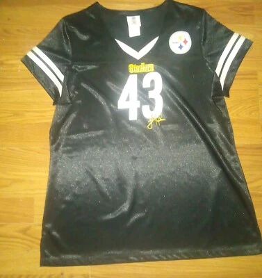 Troy Polamalu #43 Pittsburgh Steelers Women's Jersey Cut Fit Shirt Size XL - Image 1 of 3