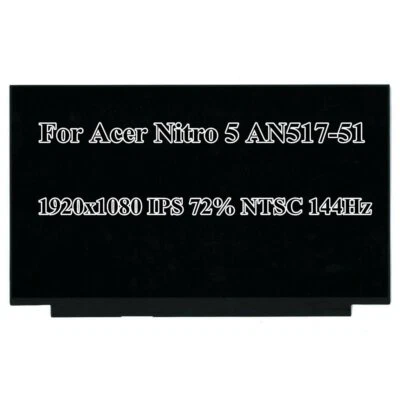 17.3" 1920x1080 IPS 72% NTSC 144Hz LCD Screen Display For Acer Nitro 5 AN517-51 - Image 1 of 2