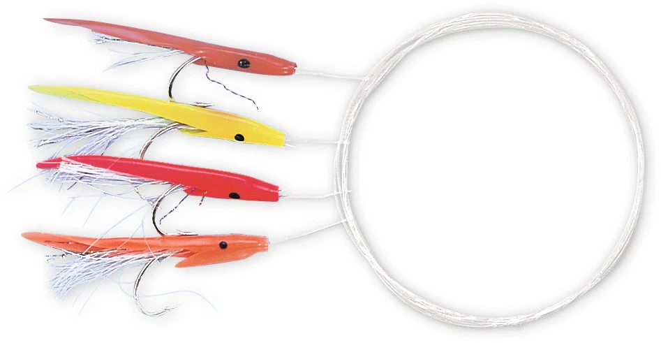 Norwegensystem Makrelenvorfach Gummifischchen + Glitter Meeresvorfach Hochsee - Bild 1 von 1