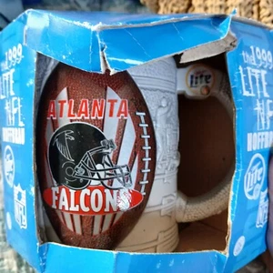 Vintage 1999 Miller Lite NFL Atlanta Falcons Bier Stein Krug 3-D Hoffbrau - Bild 1 von 6