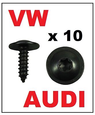 10 X VW AUDI ENGINE COVER UNDERTRAY SPLASHGUARD WHEEL ARCH METAL TORX SCREW  • 3.25£