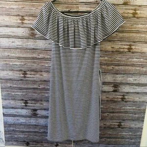Abito camicia donna Tommy Hilfiger taglia XS bianco navy cintura al ginocchio - Foto 1 di 11