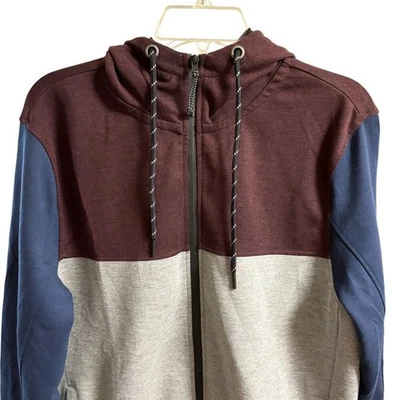 Новый AEROPOSTALE средний вес Colorblock полный молнии с капюшоном куртки мужские средний - Изображение 1 из 4