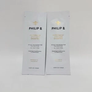 PHILIP B Peppermint Avocado Shampoo Travel size 0.36 / 10 ml x 2PCS - Picture 1 of 1