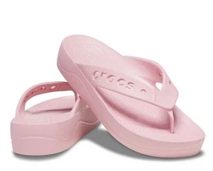 Crocs Baya Pink Platform Flip Flops Slippers. Size 8. NWT!! - Picture 1 of 15