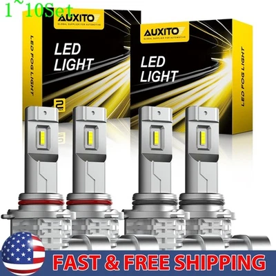 AUXITO 9005 9006 Combo Bombilla Faro LED Luz Alta Baja Extremadamente Blanca 1-10 Juego Foto 1 de 4