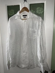 Taylor And Wright 17inch White Shirt With Cufflinks Cuffs - Picture 1 of 5