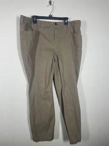 Duluth Trading Damen braun khaki gerades Bein Plissee Hose 20/31 - Bild 1 von 4