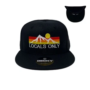 LOCALS ONLY Snapback Hat All Black - Picture 1 of 7