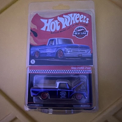 Nuevo Ford F100 13884/30000 hgw23 Hot Wheels Red Line Club 1962 '62 Foto 1 de 2