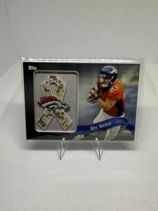 2013 Topps Wes Welker #PR-WW Camo Team Logo Ribbon Denver Broncos - Picture 1 of 1