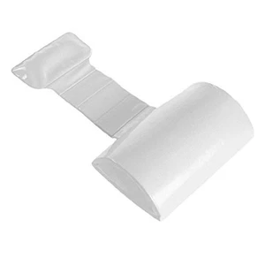 Weiches Spa- und Badewannenkissen mit gewichtetem Schwanz in weiß - Bild 1 von 2